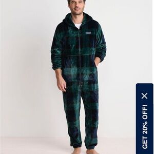 Plaid Hooded Onesie Pajamas